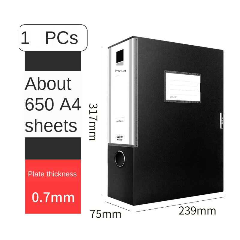 A4 File Box Gluing Plastic Storage Box File Organizer Box Document Box Thickening Label Organiser 1pcs: Style 6
