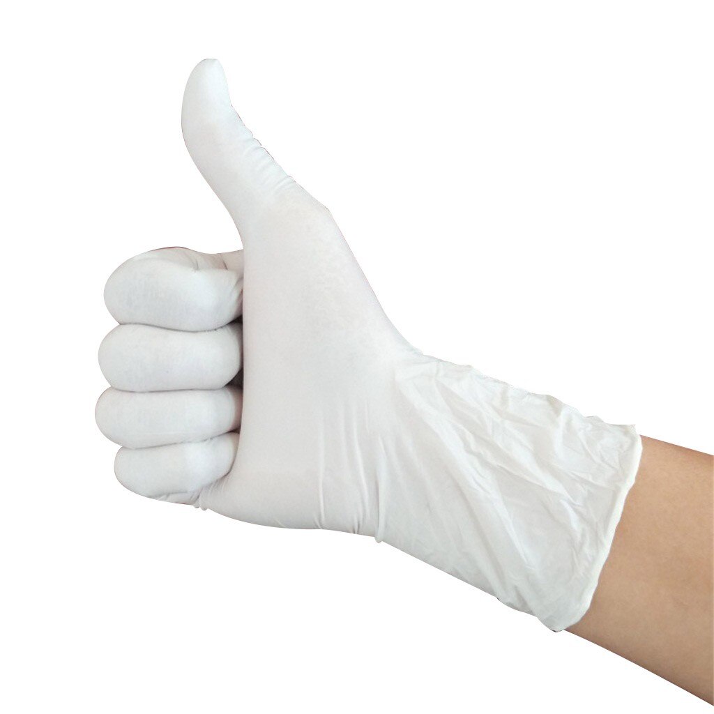 100PCS/Box protection Powder-free PVC Transparent Gloves Disposable Rubber Powder-free PVC Salon cooking Transparent Gloves L*5: XL