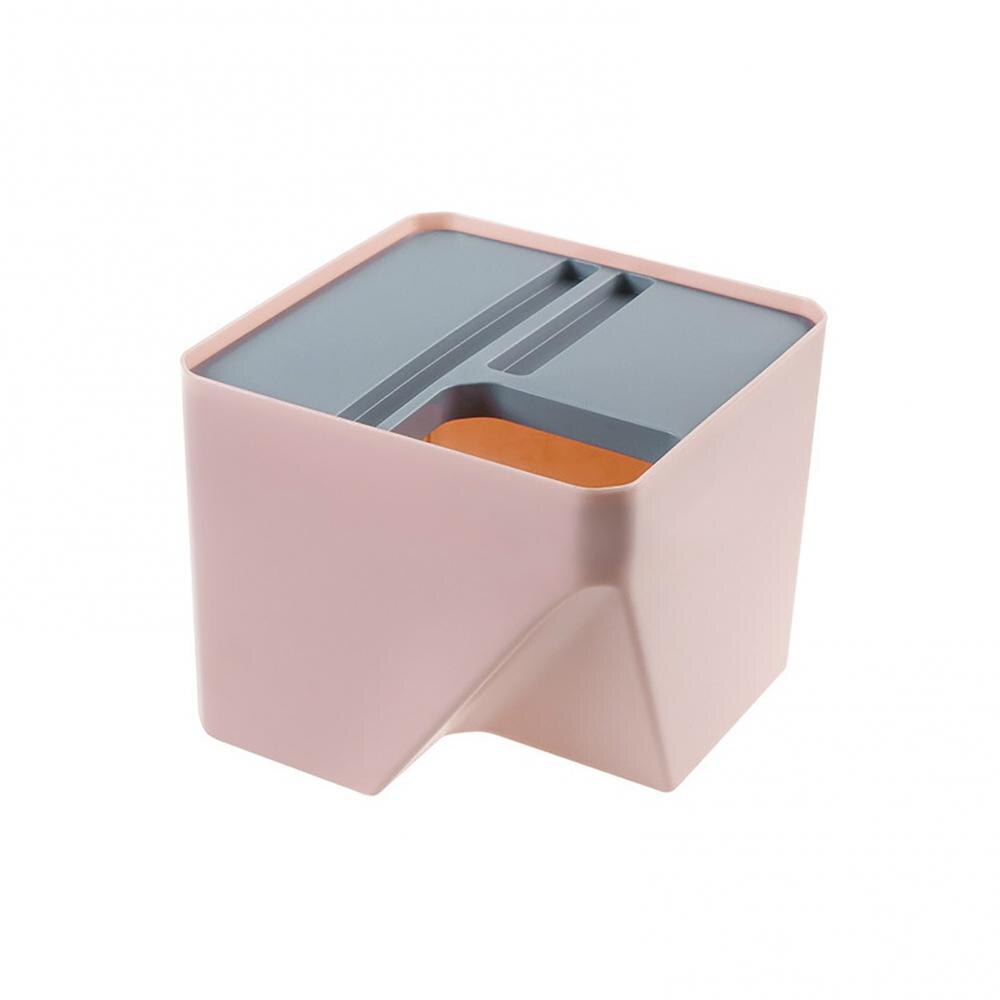 Cubo de basura apilable para cocina, papelera de reciclaje, clasificación, separación seca y húmeda para el hogar, herramienta de baño, 1 ud.: Rosa