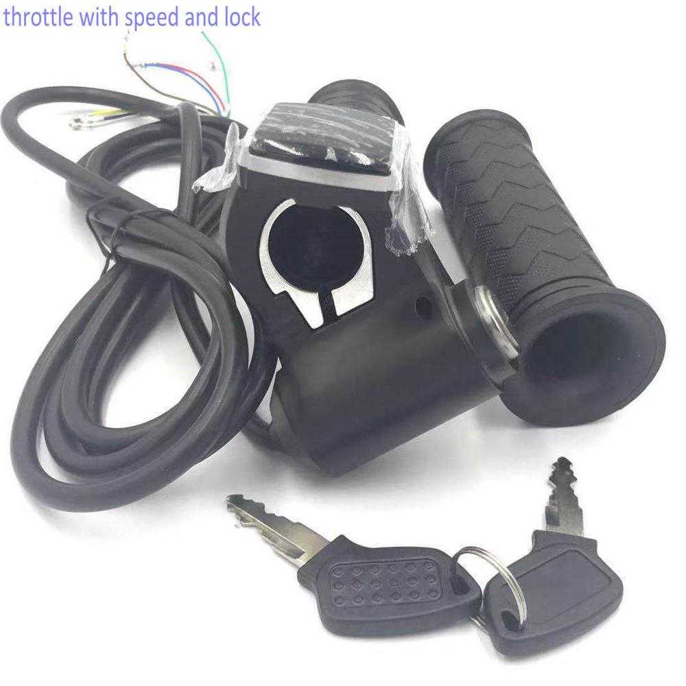 speedometer 24v36v48v/power speed/battery level/light indicator+lock+twist throttle/electric bike scooter part tricycle MTB grip