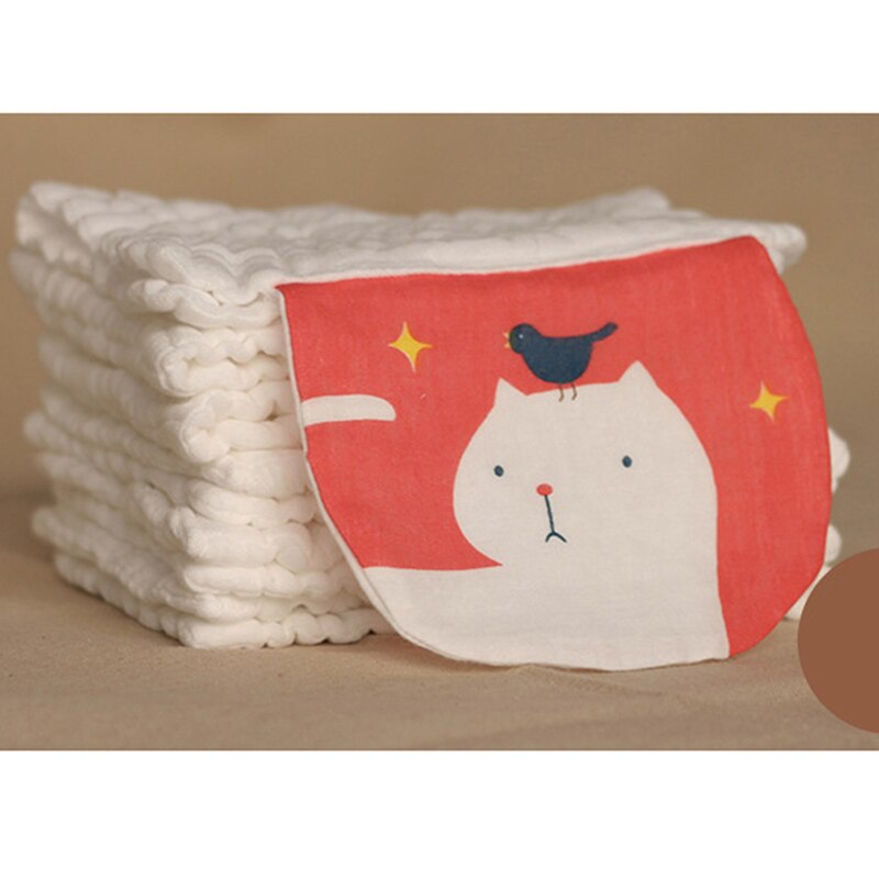 Bomull baby svett handduk fyra 45*21 spädbarn bomull komfort söt tecknad barn mjuk ansikte handduk baby: 762689