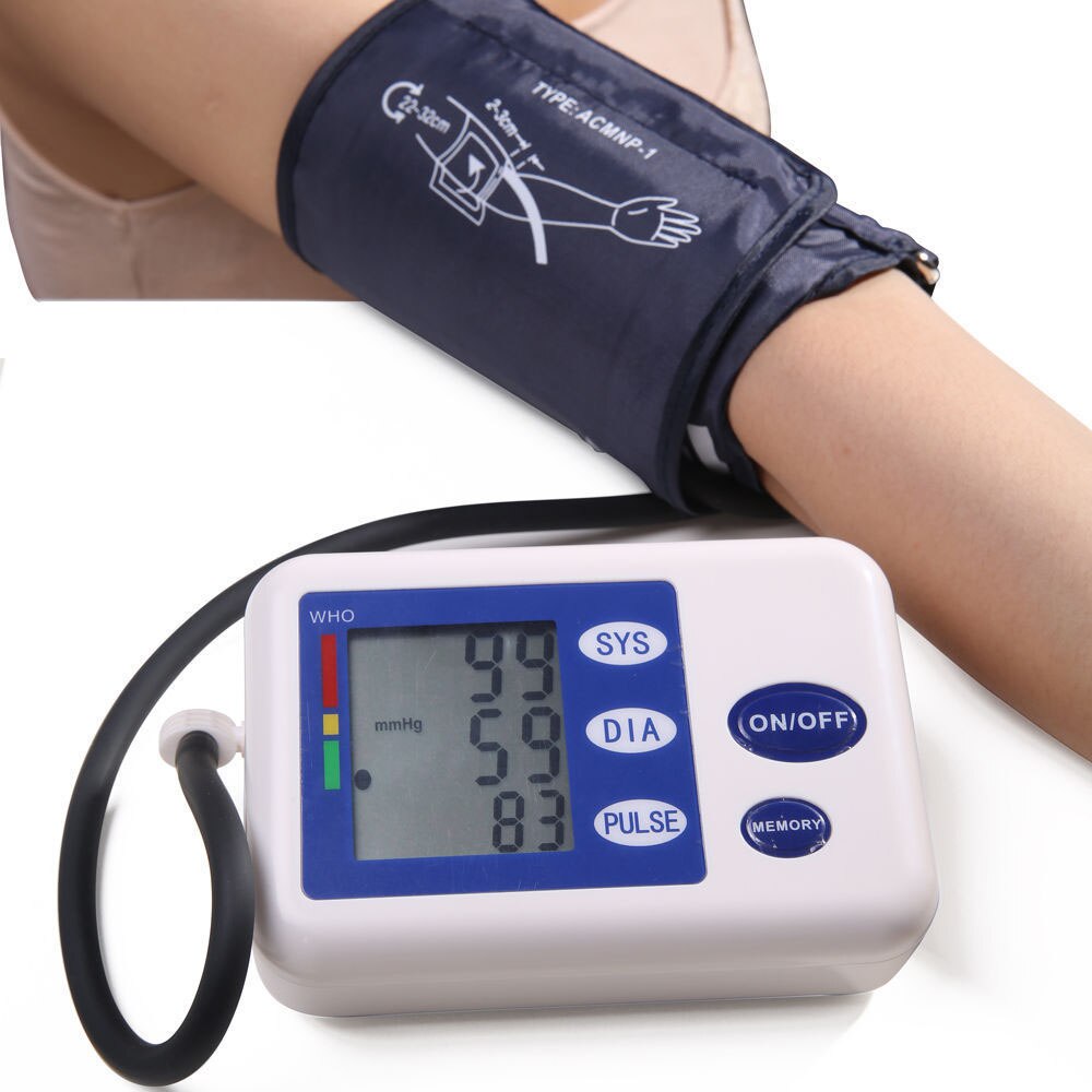 home Health Care Digital Upper Arm Blood Pressure Monitor meter machine automatic blood Sphygmomanometer Tonometer oximeter