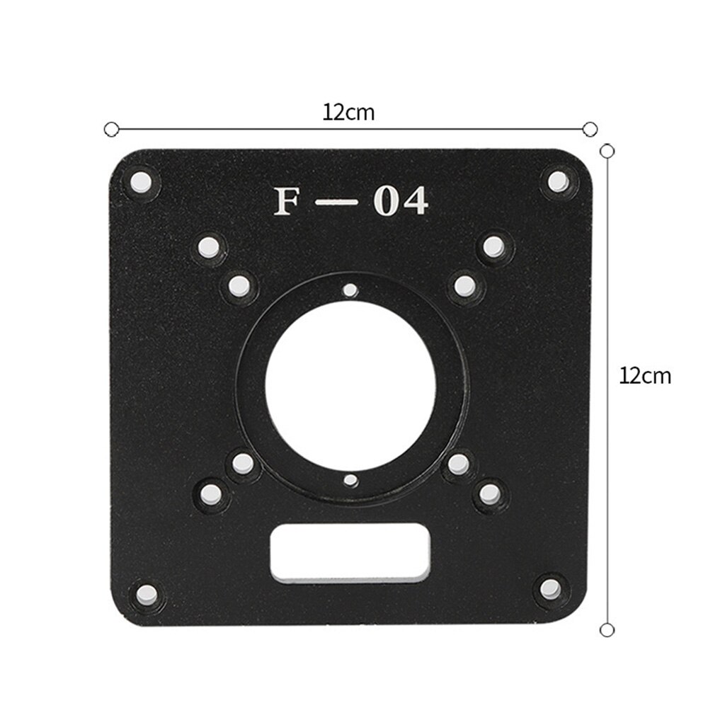Aluminium Router Table Insert Plate Table For Woodworking Benches Router Plate Wood Tools Milling Trimming Machine With Rings