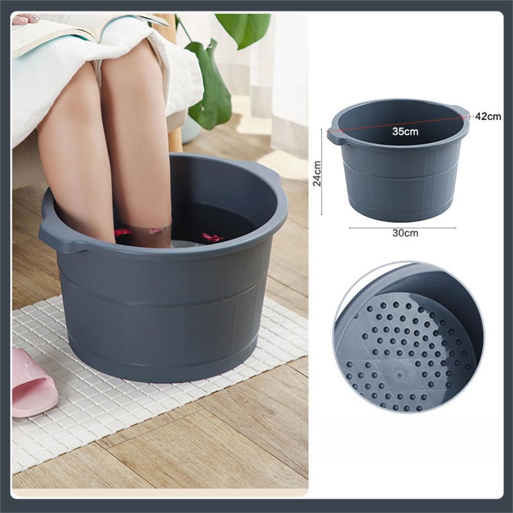 1pc Kunststoff Eimer Fuß Badewanne Schlecht Eimer Schlecht Fuß Waschbecken Wäsche Eimer Tragbare Wasser Behälter Schlecht Zubehör: Tiefe Blau