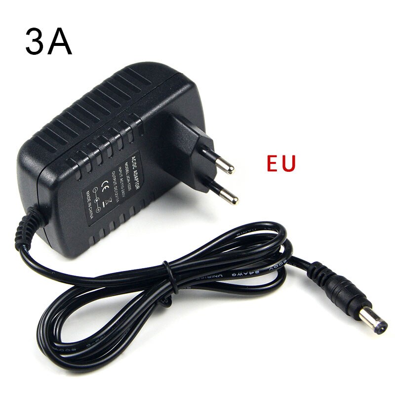 DC12V 24key / 44 key RGB IR Remote Controller /3A / 5A Power supply Adapter For LED Strip light Accessoires SMD 5050 3528: 3A EU