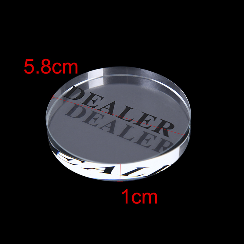 1pc 58mm -diameter akryl-knap-pressende pokerkort beskytter poker-dealer-knap-pokerchips