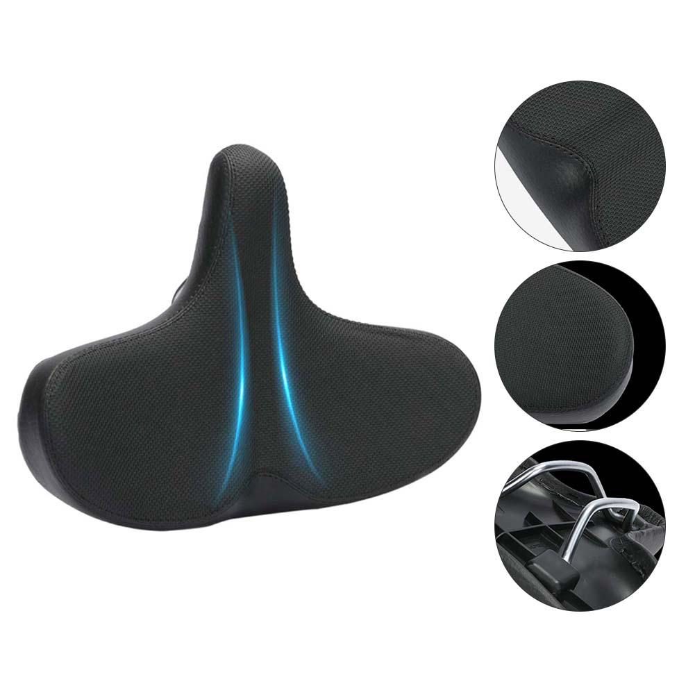 Sillines de bicicleta cómodos y ensanchados asientos de bicicleta eléctrica cojines de asiento universales transpirables de gran tamaño para hombres y mujeres