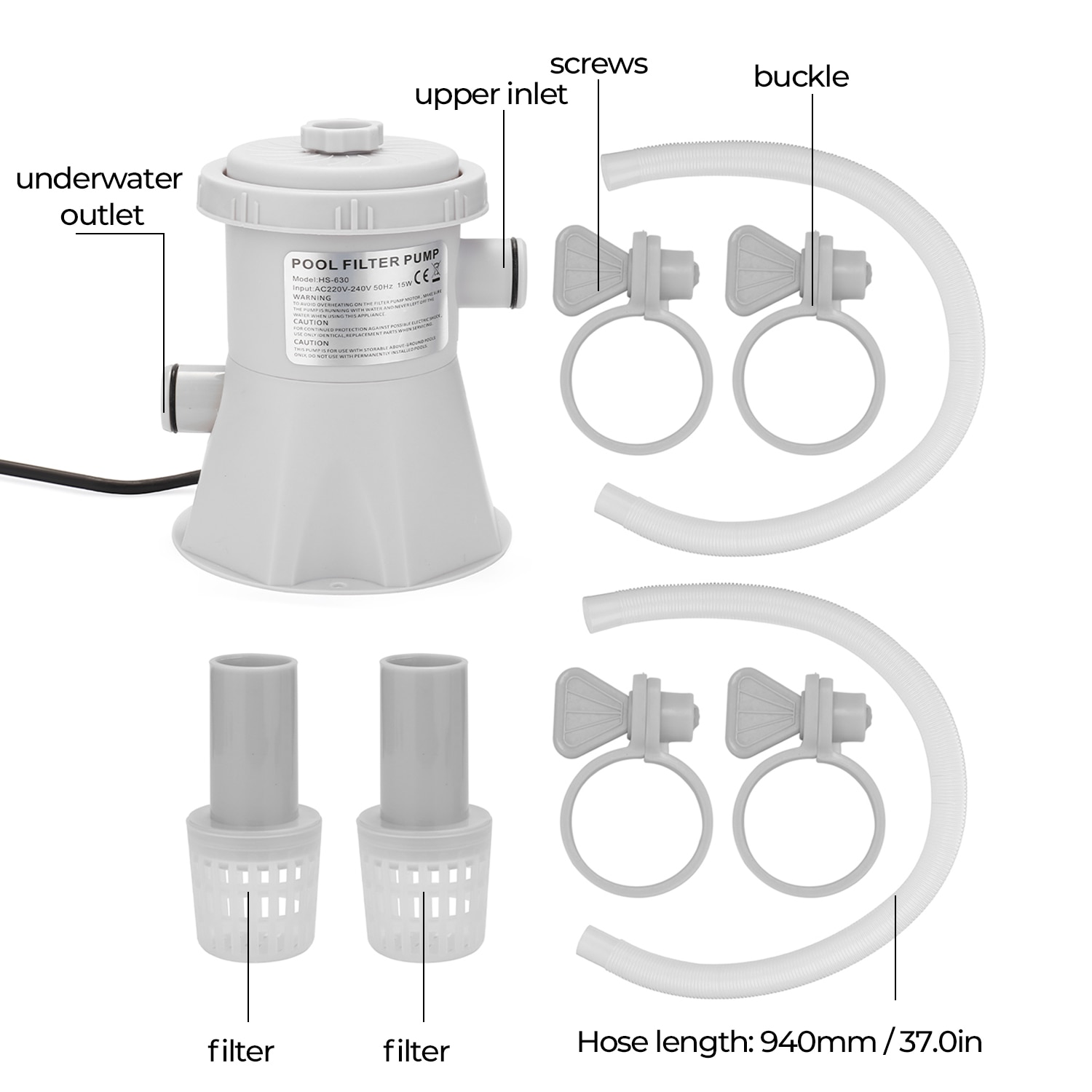 Electric Swimming Pool Filter Pump Reusable Practical Swimming Pool Filter Water Purifier Easy to Install