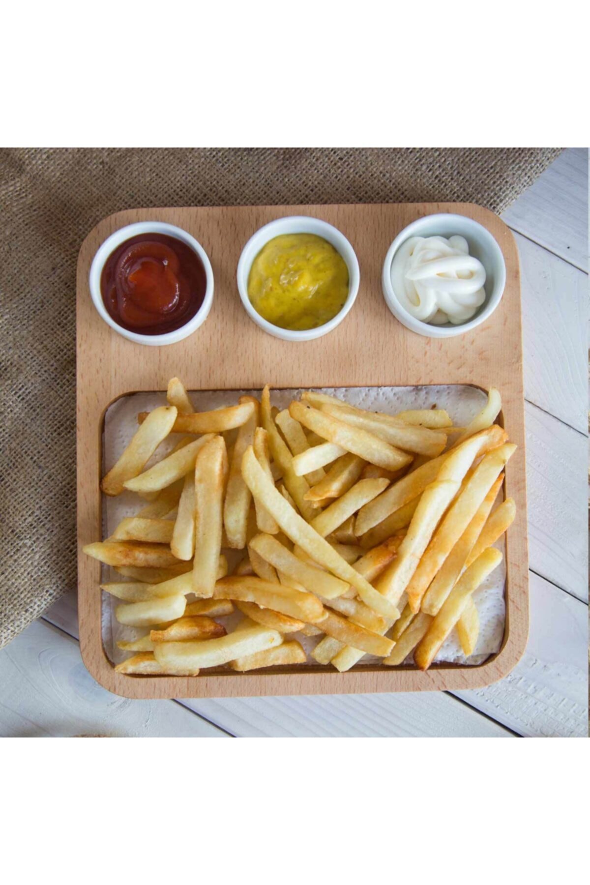 Pan Serving Plate - With 3 Sauce Bowl Kitchen Set
