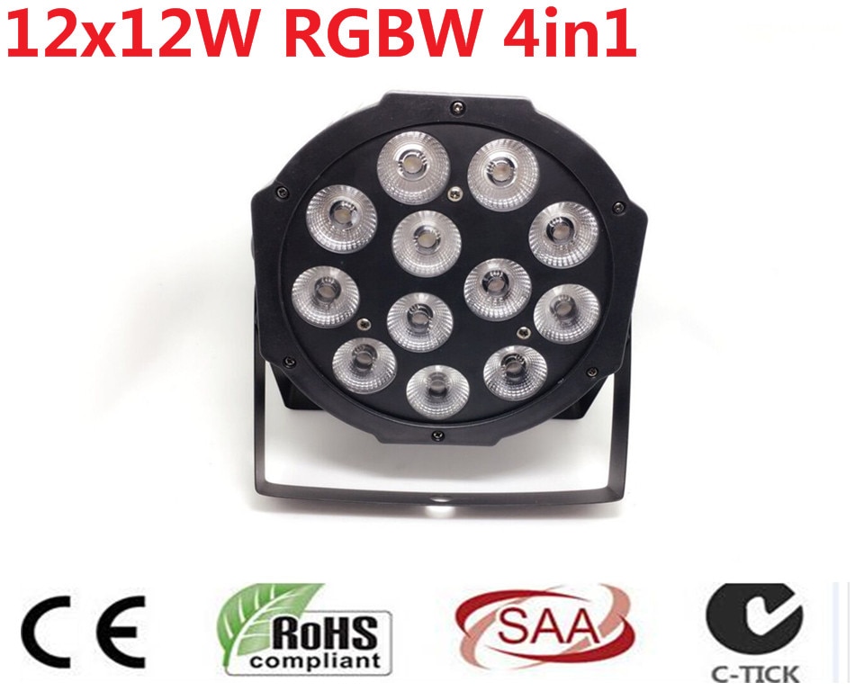 Éclairage led 12x12 w, dj mega quad-profil lumineux de lumière de lavage de couleur rgbw