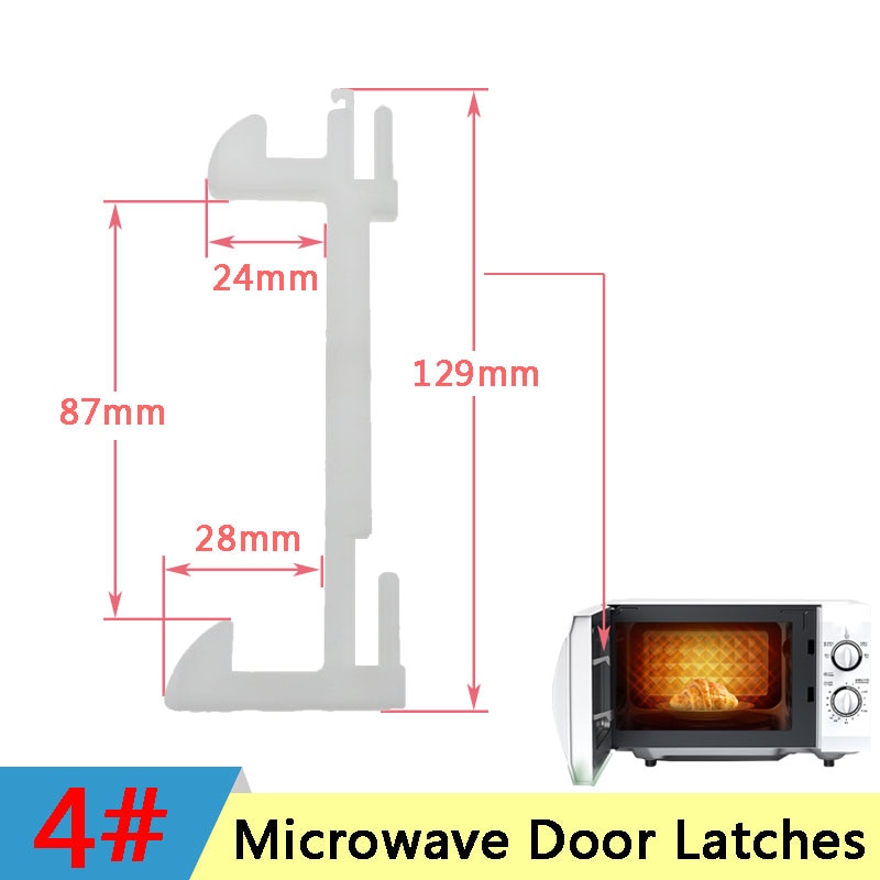 Microwave Hook Door Latches for Samsung Galanz Midea Panasonic Haier Microwave Oven Hook Door Latch Spare Parts Accessories