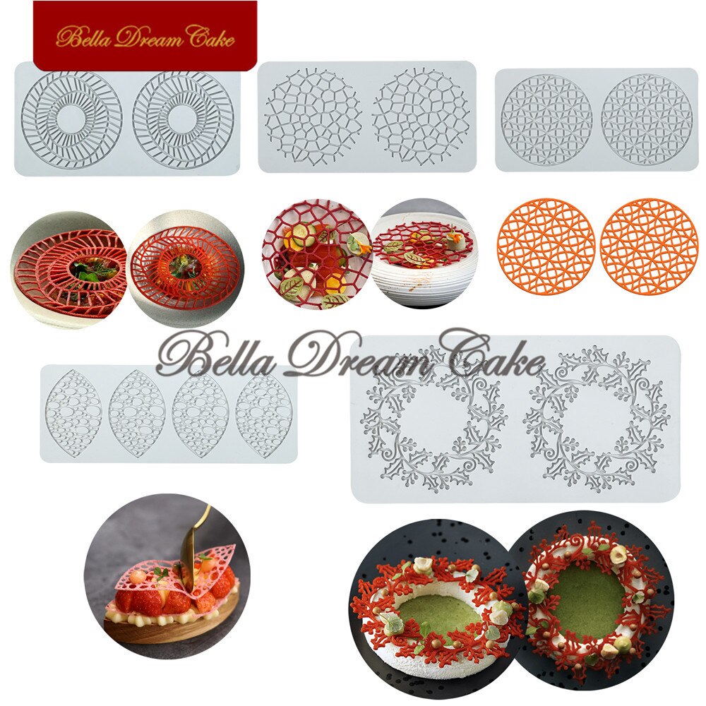 Tapis de dentelle en forme de feuille de houx/Floral, 1 pièce, moule à Fondant de chocolat, à faire soi-même, coussin en Silicone, outils de décoration de gâteaux, ustensiles de cuisine