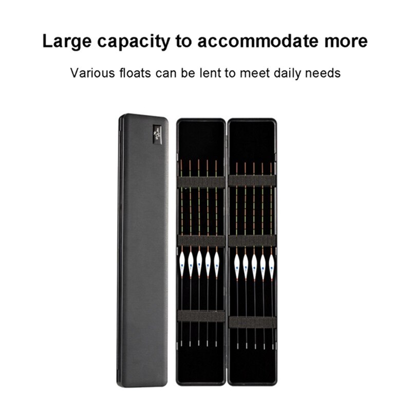 Black Fishing Float Box Plastic Waterproof Durable Double Layers Fishing Floating Bobbers Case Storage Container Fish Accessorie