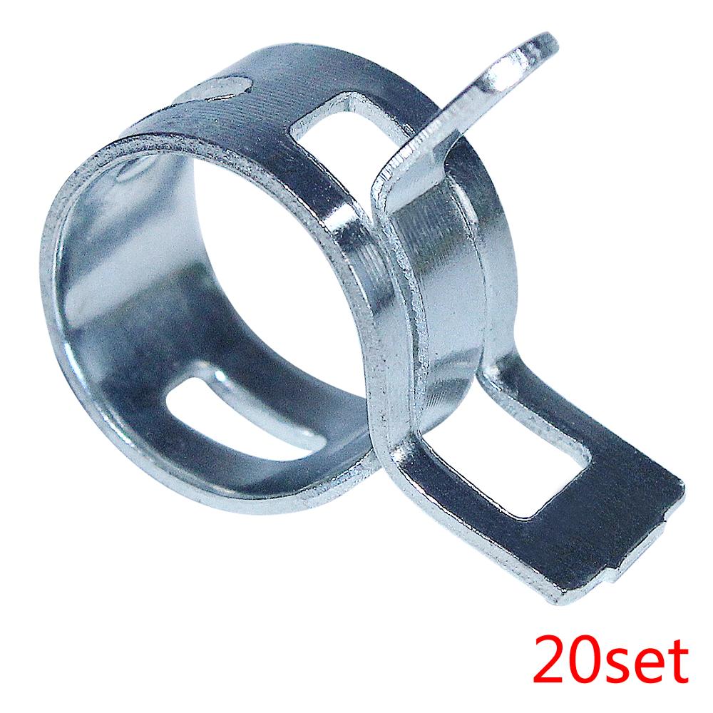 20 x Spring Clip Action Fuel Hose Line Clamps Fastener Diameter 12mm , Width 8mm