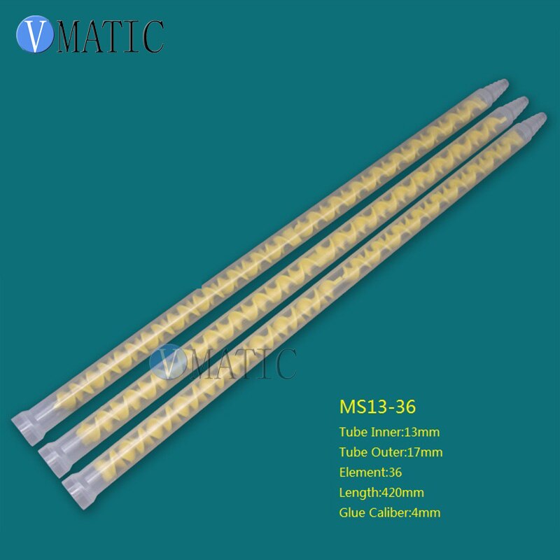 Resin Static Mixer MS13-36 Mixing Nozzles for Duo Pack Epoxies Plastic Mixer Tube