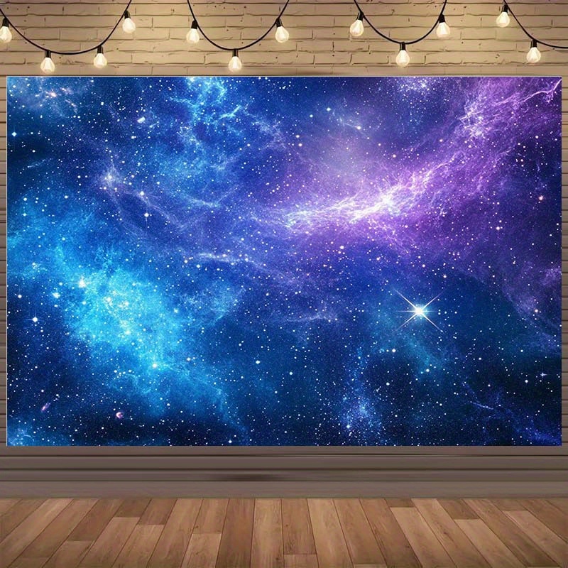 1 piece of cosmic galaxy background cloth with starry sky and nebula - vivid deep space photography background: M