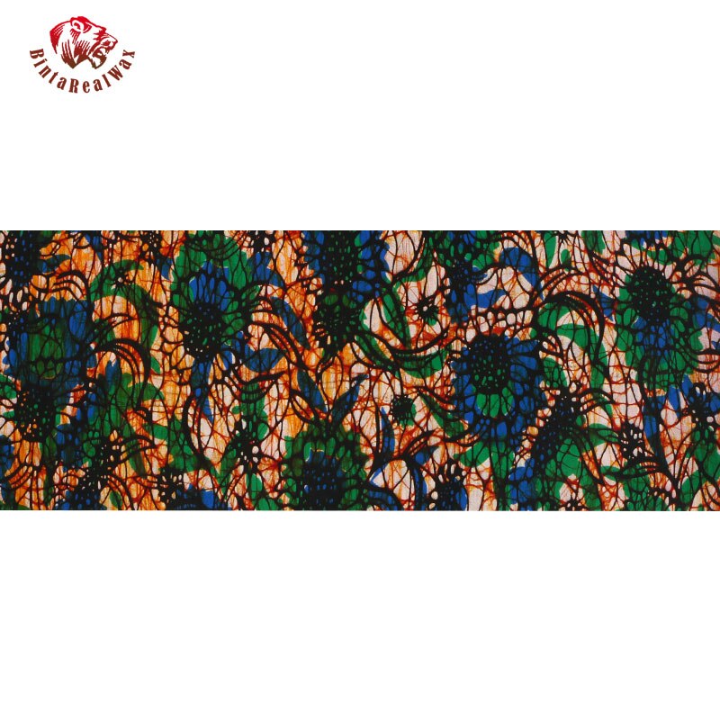 African Real Wax 100% Cotton African Fabric Wax African bintarealwax Real Printed Wax PL321: Default Title