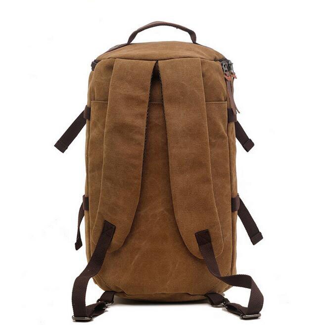 071717 men school student backpack double shoulder canvas bag