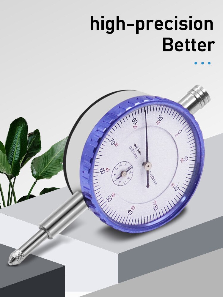 High Precision Dial Indicator Gauge 0-10mm Meter Precise 0.01mm Resolution Indicator Gauge Mesure Instrument Tool Dial Gauge
