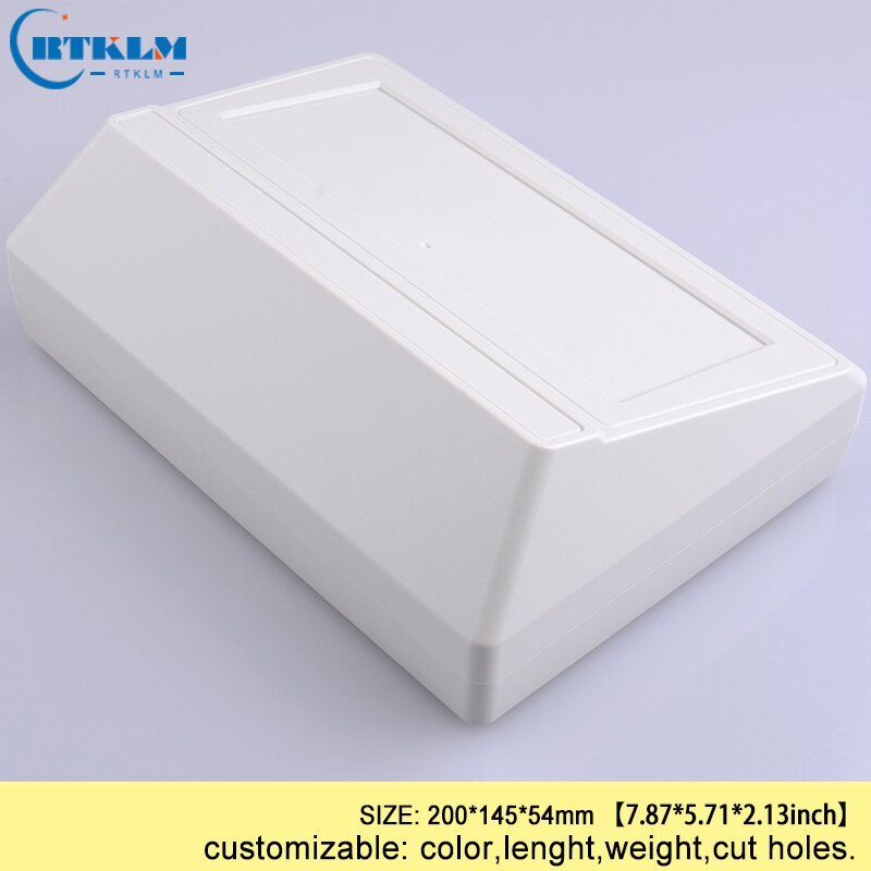 Plastic behuizing elektrische doos abs draad junction box diy project elektronische voeding instrument gevallen Custom 200*145 * 54mm