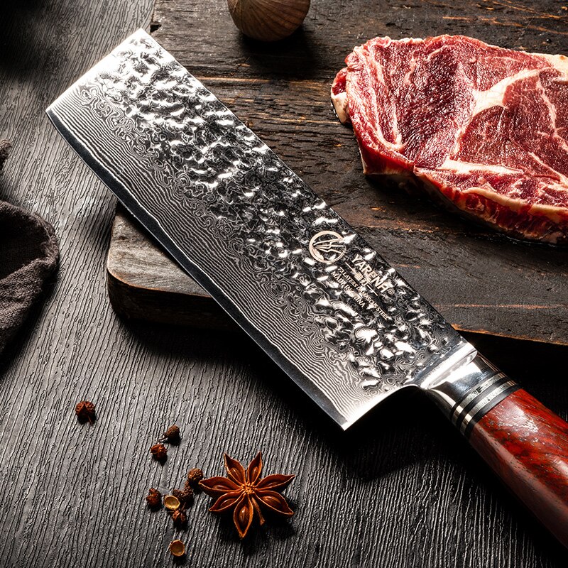 YARENH – couteau de Chef utilitaire en acier damas japonais, 73 couches, outils de cuisine professionnels en acier inoxydable à haute teneur en carbone