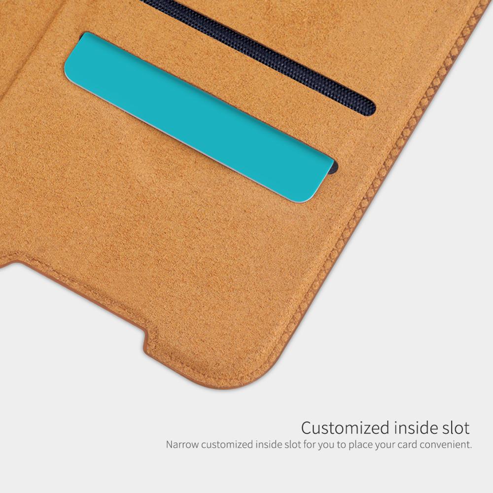 Funda NILLKIN Qin para Xiaomi Poco X3 NFC, Funda de cuero PU con tapa, funda trasera con ranura para tarjetas para Poco X3