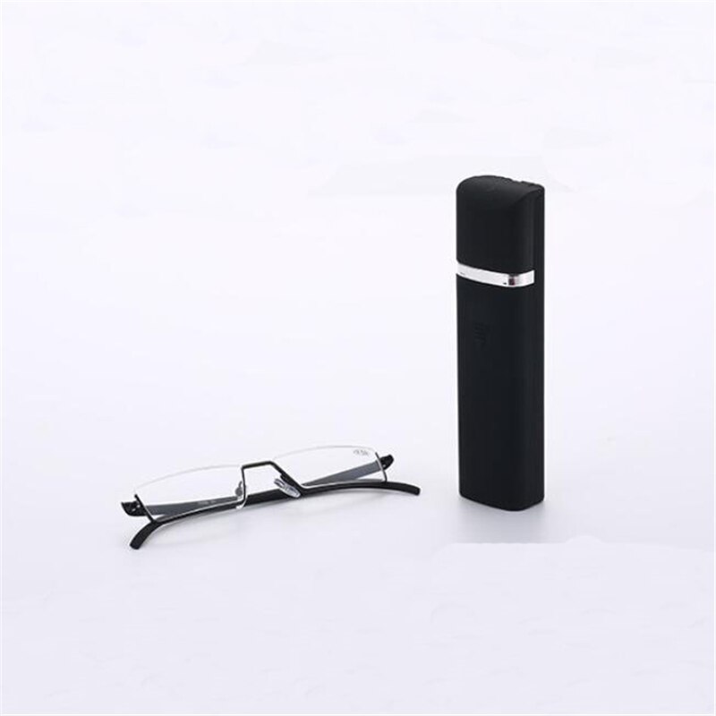 Half montuur metalen pennenhouder leesbril heren zakelijke leesbril vergrootglas met doos hyperopie bril  +1.0 +1.5 to +3