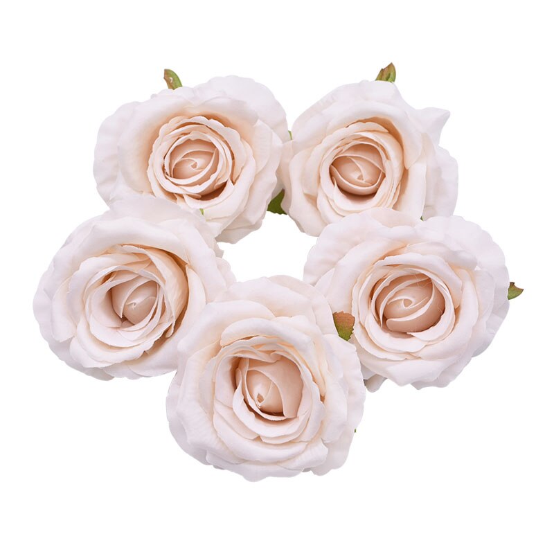 5Pcs 10Cm Silk Rose Flower Head Wedding Party Thuis Kunstmatige Flowr Decoratie Diy Handwerken Krans Scrapbook Supplies: F02