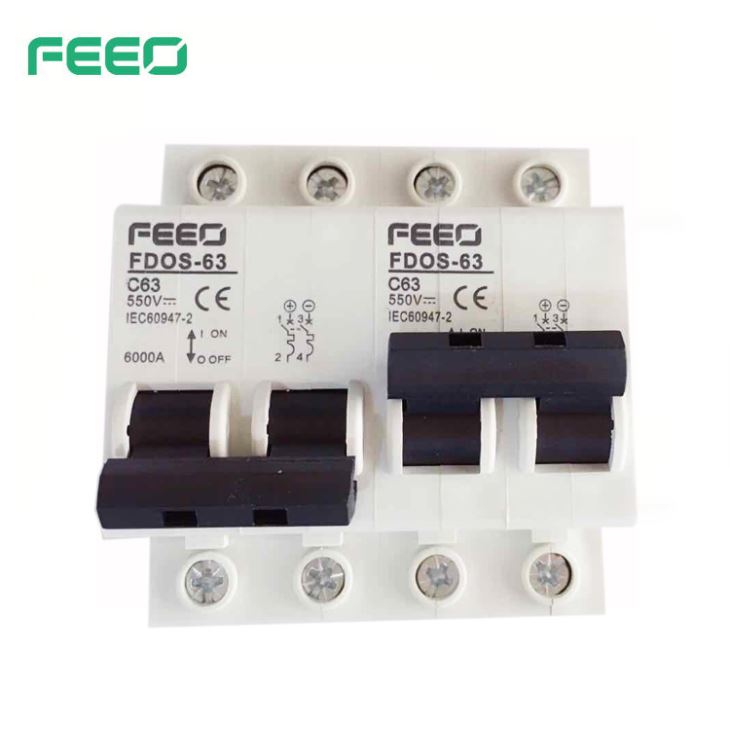 Feeo 2p 63a dc dual power transfer switch mts