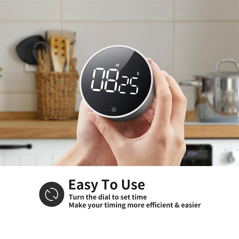 Vocoo LED Digital Timer Magnetic Kitchen Timer Digital Timer Manual Countdown Mechanical Cooking Timer Cooking Shower Stopwatch