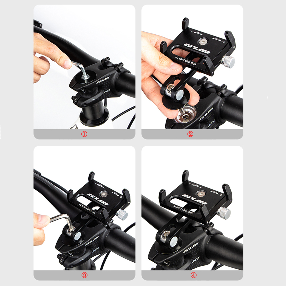 GUB G-90/G-93 support de téléphone de vélo griffe étendue inclinaison réglable en alliage d'aluminium Anti-secouement support de Navigation de vélo cyclisme