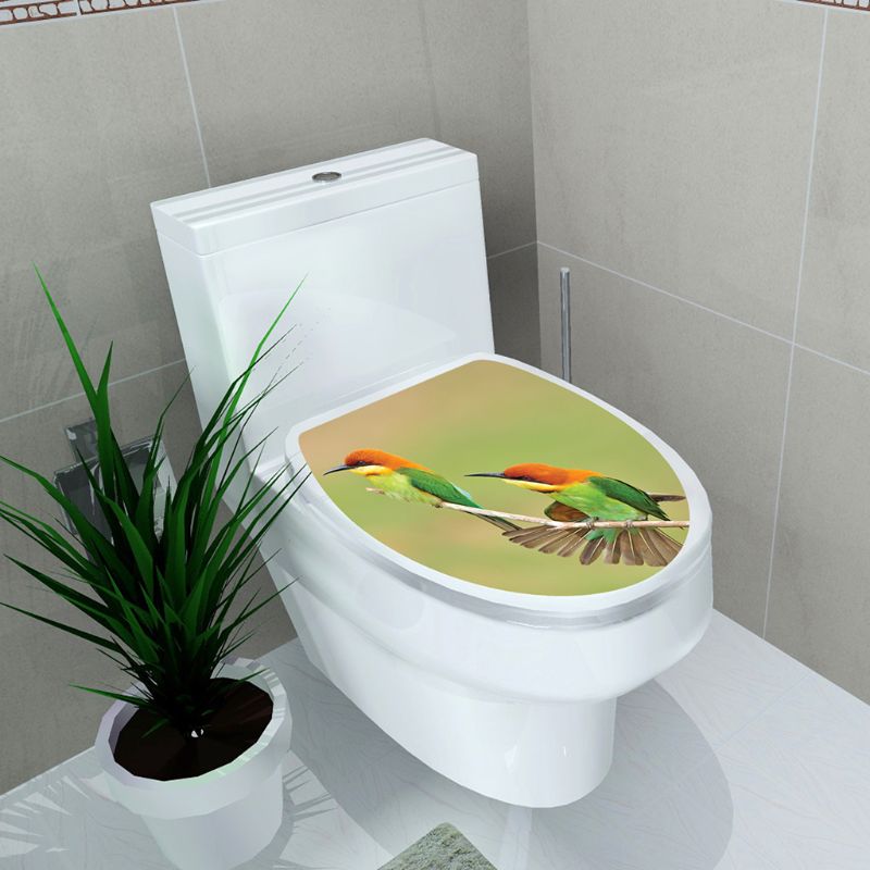 Eenvoud Frisse Stijl Toilet Seat Muursticker Art Badkamer Decals Decor Pvc Verwijderbare Home Decor QX2E
