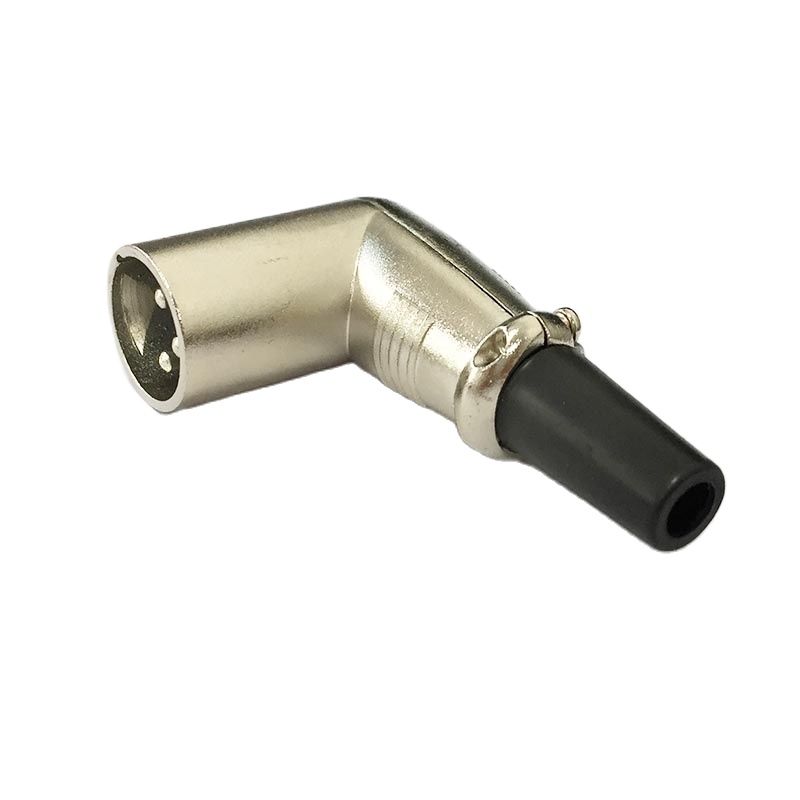 Kanon Xlr Male Connector 3 Pins Haakse 90-Graden Voor Microfoon