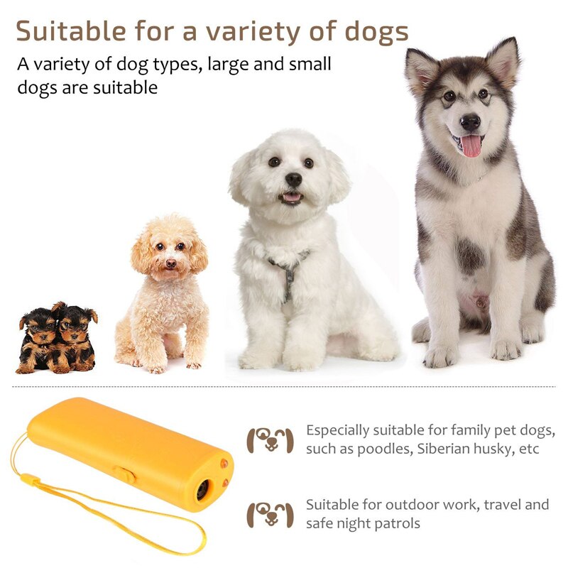 Haustier Hund Repeller Anti Bellen Stopp Borke Ausbildung Gerät Trainer LED Ultraschall Anti Bellen Ultraschall Ohne Batterie