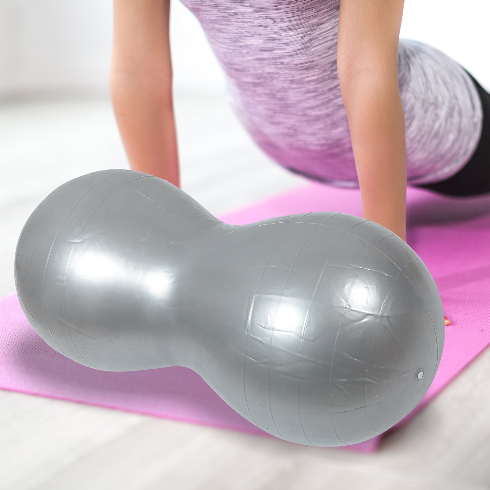 1 Set Thickened Yoga Balls Anti Burst Fitness Balls Peanut Shape Balancing Balls