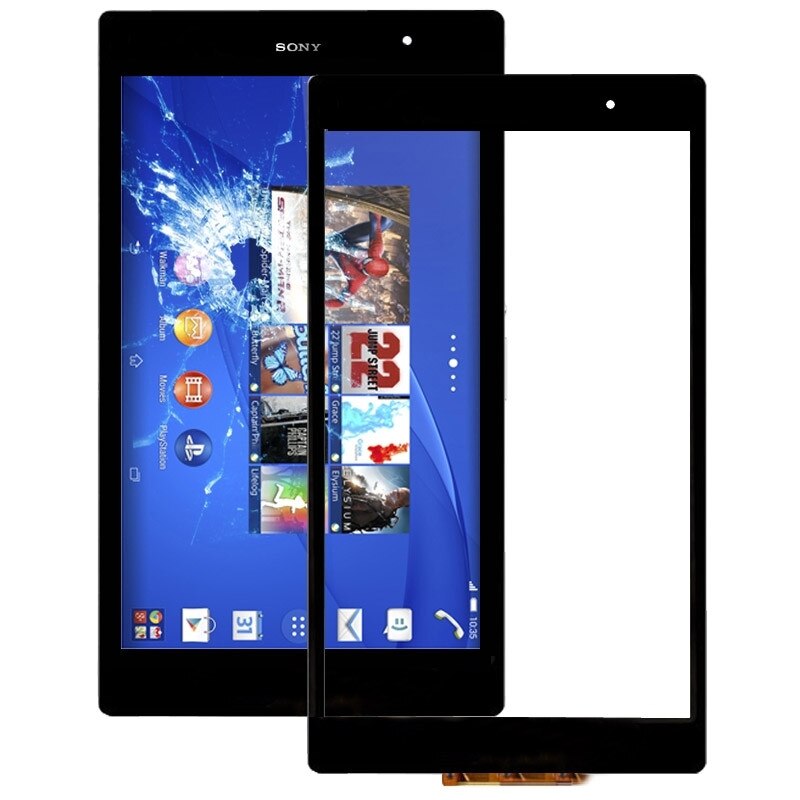 Ipartsbuy erstatning til berøringspanel til sony xperia  z3 nettbrett kompakt / sgp 612 /  sgp 621 /  sgp 641: Svart