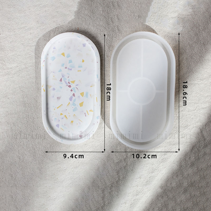 Lastryko taca silikonowa świeca zapachowa podstawa taca betonowa tynk forma w kształcie tacy Jesmonite forma okrągła owalna kwadratowa płyta: A