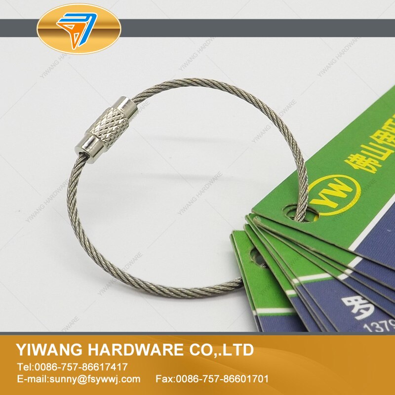 10pcs/package Stainless Steel Wire ring wire cable loop Cable ring for Outdoor Hiking wire rope key loop