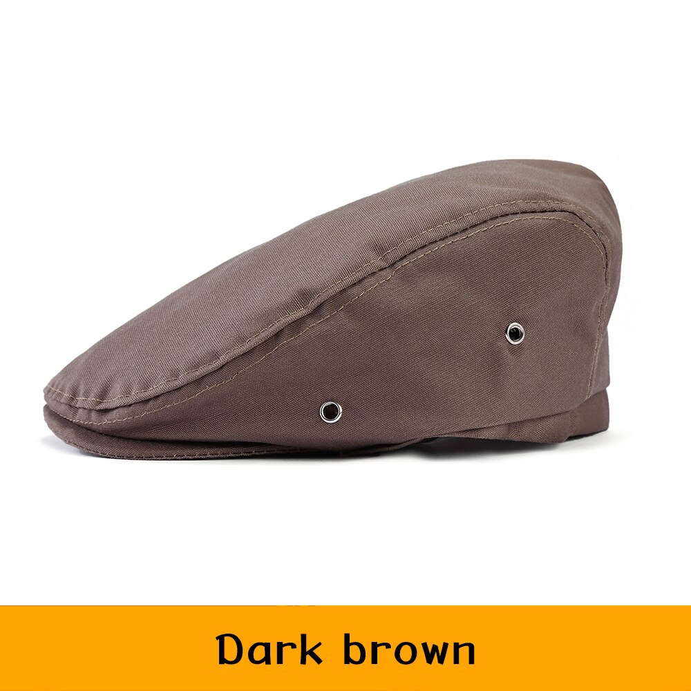 Gorras de lona ajustables Unisex restaurante Hotel Uniforme de Trabajo cafetería panadería Sushi tienda Pizza tienda camarero accesorios para trajes: Dark Brown