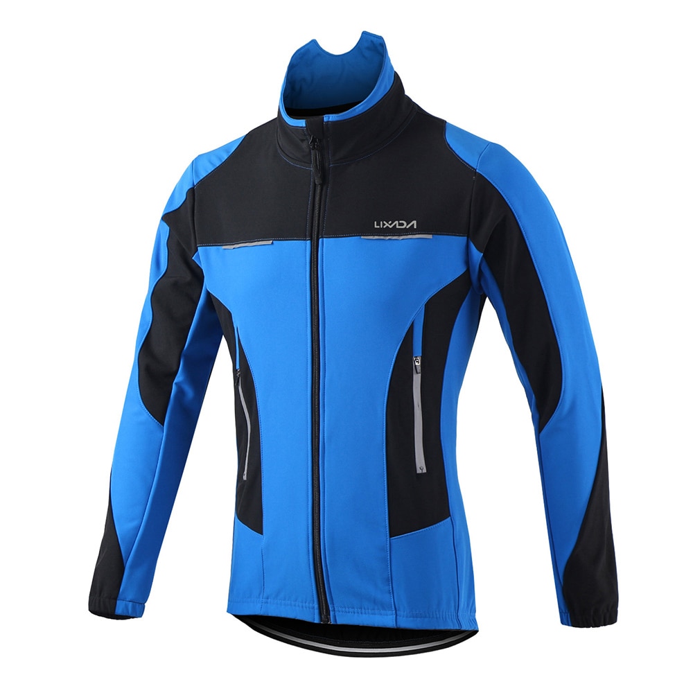 Lixada chaqueta de ciclismo para exteriores para hombre, transpirable térmico de invierno, cómodo abrigo de manga larga, ropa deportiva resistente al agua