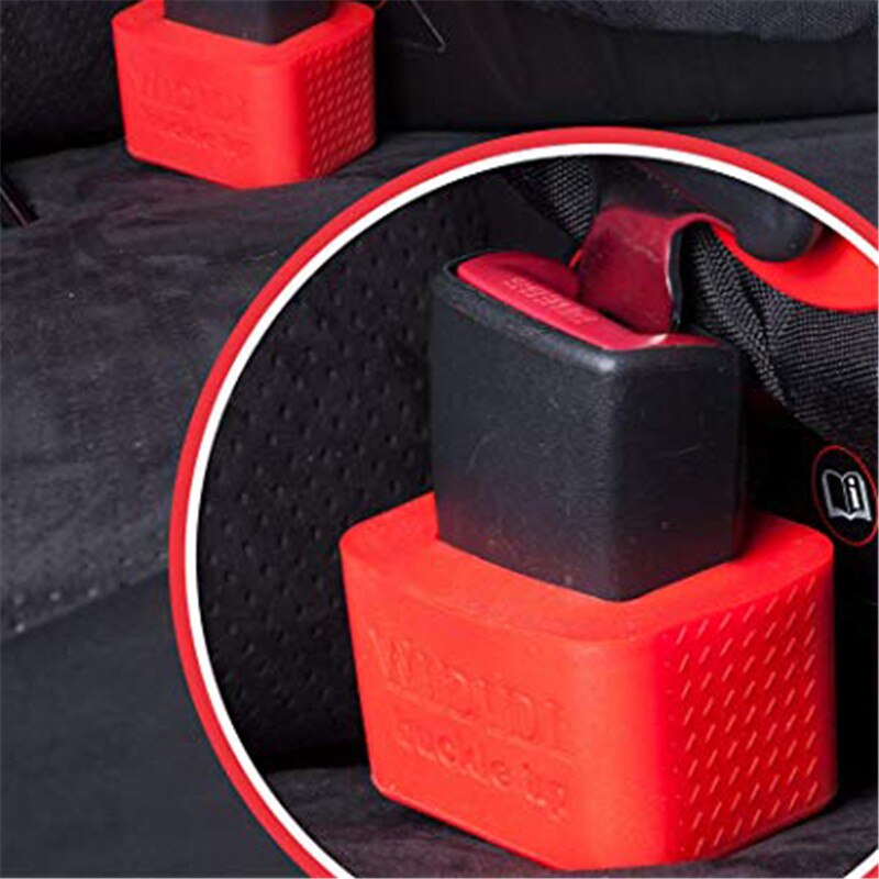 Car Seat Belt Buckle Holder By Buckle Up Soft Silicone Easy Installation Holds Seatbelt Receiver in Upright Position