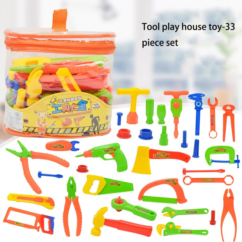 33 Stuks/set Kind Reparatie Tool Set Tuin Gereedschap Speelgoed Pretenderen Speelhuis Speelgoed Lnteractive Educatief Jongen Speelgoed Kinderen Speelgoed
