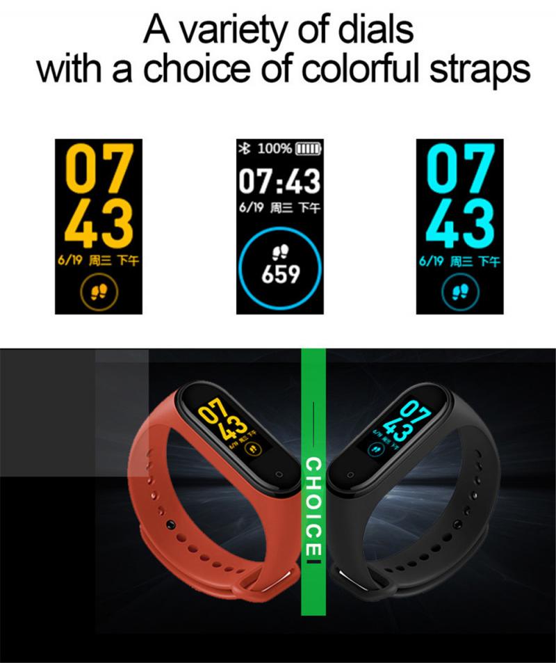 M4 Smart Band Polsband Bloed Polsbandjes Druk/Hartslagmeter/Stappenteller Sport Armband Gezondheid Fitness Armband