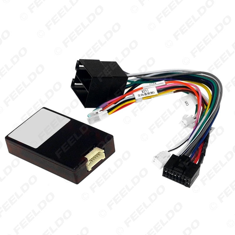 FEELDO Car 16pin Audio Wiring Harness Adapter With Canbus Box For Mercedes-Benz W209(02-06)/W203(01-04) Stereo Installation