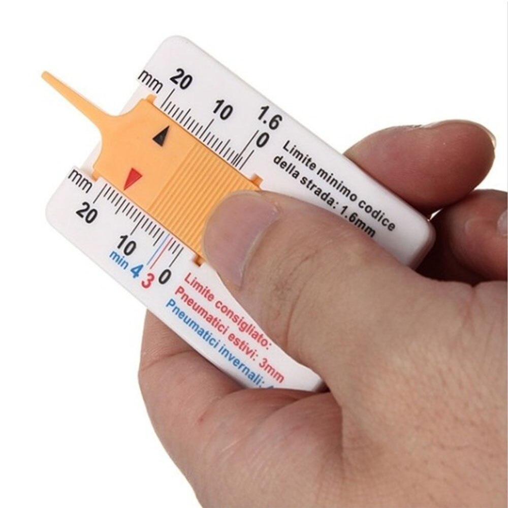 Plastic tread gauge 0-20mm vernier depth caliper tread pattern depth ruler portable tread gauge depth meter
