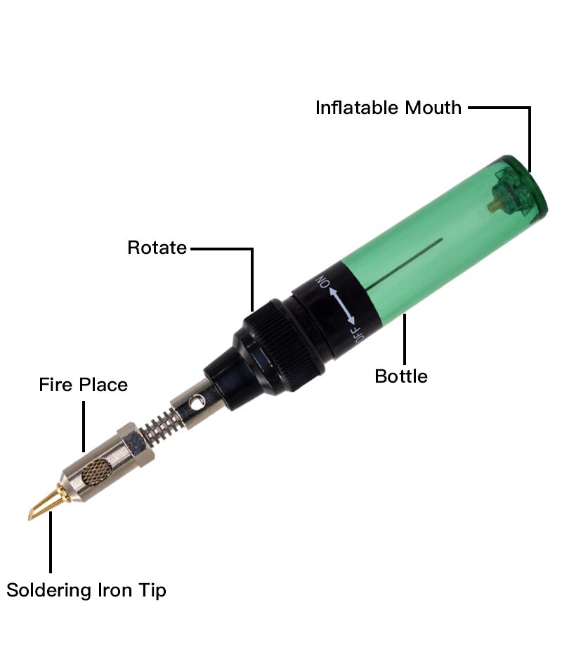 Przenośny długopis w kształcie gazu lutownica mały gaz wypełniony gazem wielofunkcyjny palnik robić spawania robić spawania domowego lutowania gazowego iro