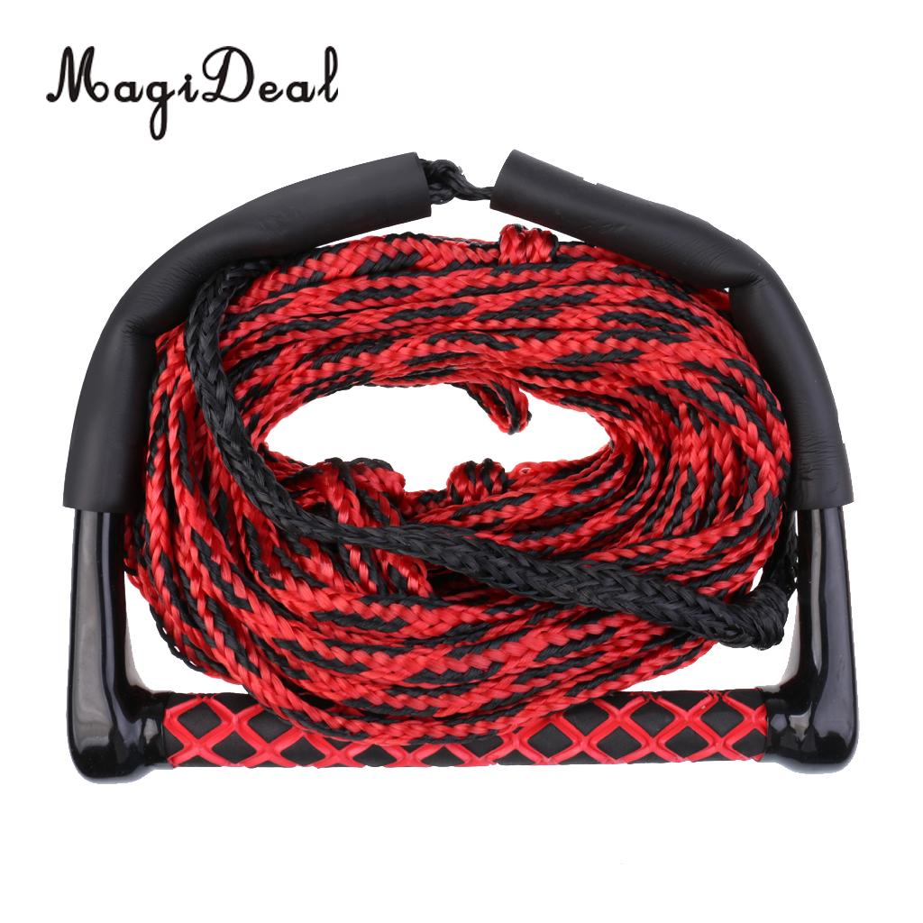 MagiDeal Safety Surfing Acces 23 Meters10mm Water Ski Wakeboard Rope with Handle Grip for Waterski Euquipment Leash Knee Line