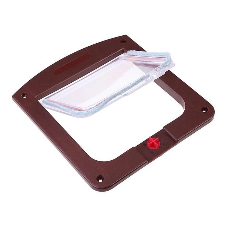 4 Way Locking Pet Security Flap Door For Dogs Cats Pet Gate Door Kit For Wooden PVC Metal Door Brick Wall Accessories