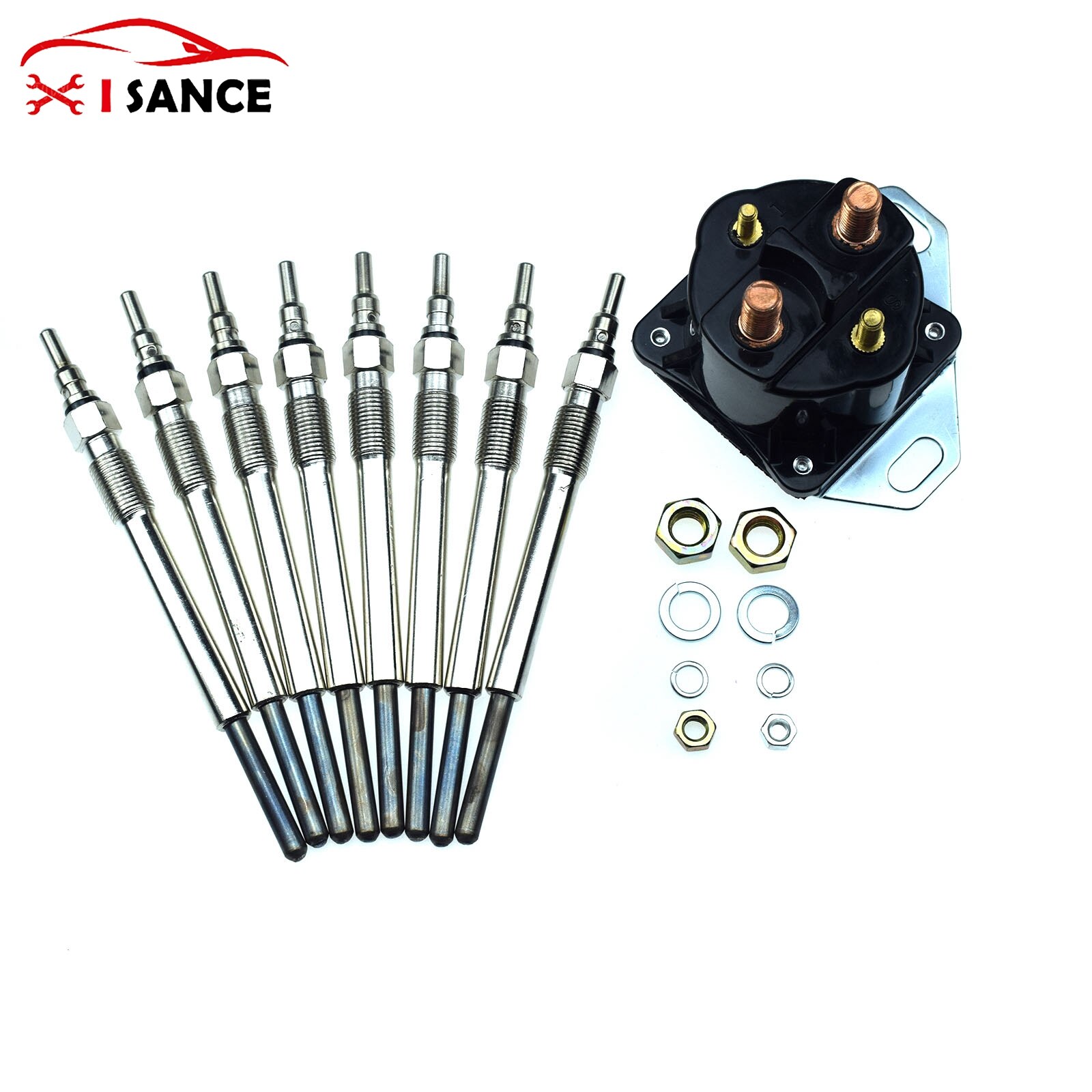 8 Pcs Diesel Glow Plug & Controller Kit for 1997-03 Ford 7.3L Powerstroke F4TZ12A342BA F81Z-12B533-AC