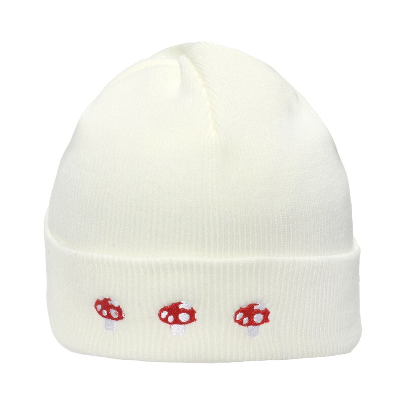 Foxmom – bonnet en forme de champignon noir et blanc pour femme, joli chapeau d&#39;extérieur pour l&#39;hiver, nouveauté: B